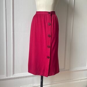 70s MISSONI Vintage Wool Wrap Skirt Button Front Made in Italy Pencil Skirt w:26